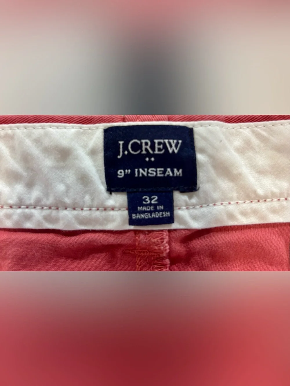 J. Crew Men’s Size 32 Pink 9” Inseam Chino‎ Shorts